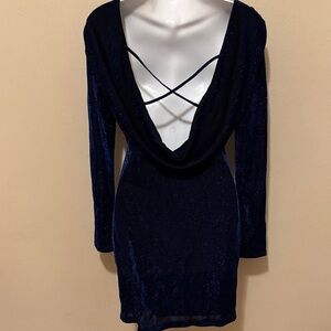 by & by Midnight Blue Backless Dress